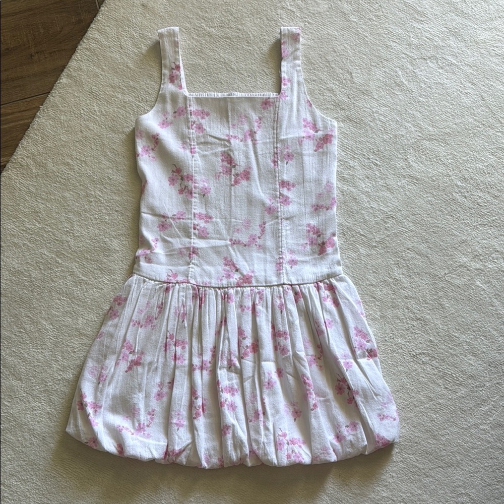 Abercrombie Kids Pink and White Pleated Sundress
